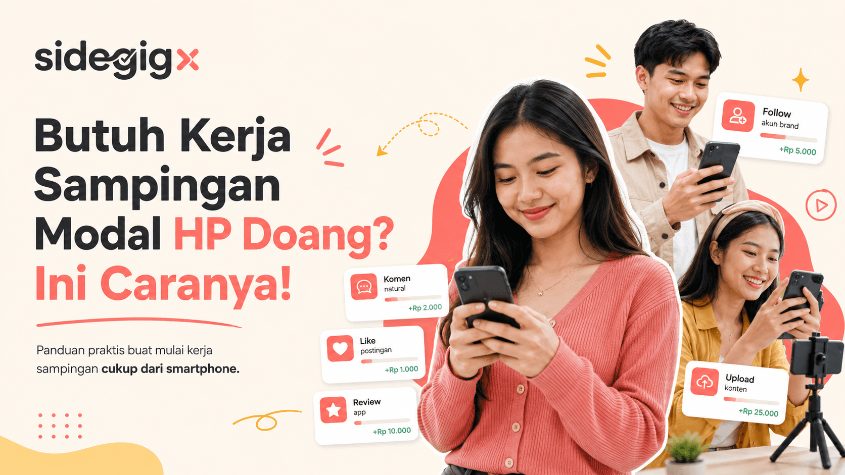 Kerja sampingan modal hp doangKerja sampingan modal hp doang